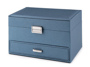 Premium 3-Tier Jewelry Box Organizer with Mirror and Drawers - 14 x 16 x 23 cm