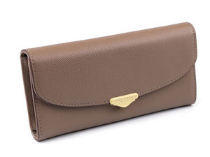 Premium Women's Continental Wallet - Elegant Long Clutch Organizer with ID Window (9.5 x 19 cm)