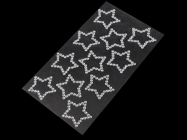 Self-Adhesive Crystal Star Rhinestone Stickers for Crafts, Scrapbooking, and DIY Projects