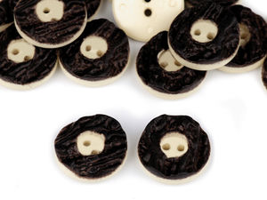 Premium Faux Antler Hunting Buttons - Size 32 Structured Horn-Style Sew-on Fasteners