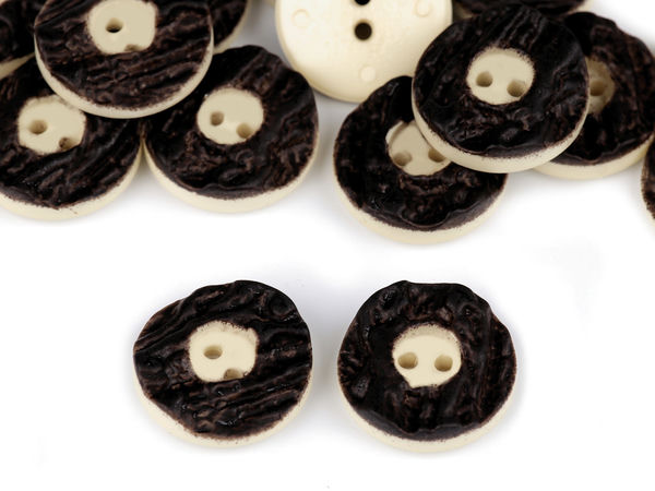 Premium Faux Antler Hunting Buttons - Size 32 Structured Horn-Style Sew-on Fasteners
