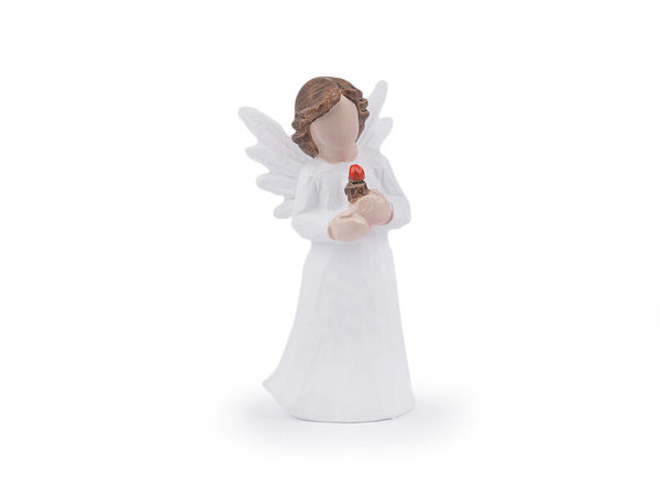 Elegant White Decorative Angel Figurine and Craft Charm