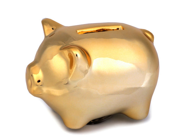 Premium Gold Porcelain Piggy Bank - Elegant High-Gloss Keepsake Coin Bank for Weddings, Birthdays, and Holiday Gifting
