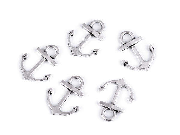 Double-Sided Metal Anchor Charms for Jewelry Making, Clothes, and Accessories - Multiple Sizes & Finishes