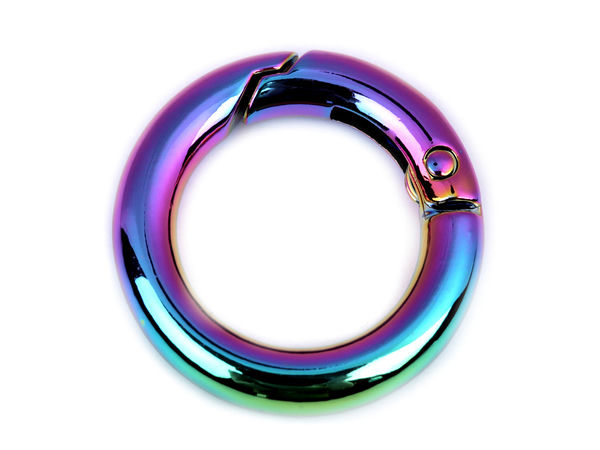 Premium Round Spring O-Rings - 18mm Metal Carabiner Gate Clips for Keyrings, Bags & DIY Crafts