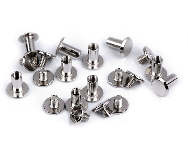Premium 10mm Saddle Screw Rivets for Leathercraft & Purse Making - Heavy-Duty 2-Part Metal Chicago Screws