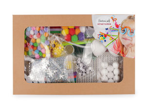 Deluxe DIY Creative Crafting Activity Set for Kids - Multi-Material Art Kit with Storage Gift Box