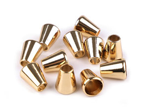 Premium Metal Cord End Caps - Decorative Drawstring Tips for Jackets, Sweatshirts, and Bags, Ø5.5 mm (Black Nickel)