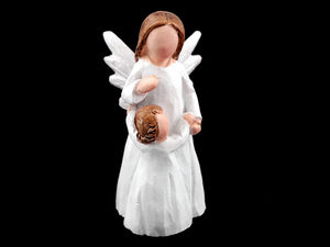 Elegant Decorative White Angel Figurine - Sculptural Guardian Angel Keepsake