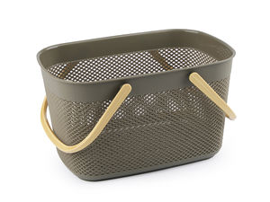 Premium Compact Plastic Shopping Basket with Dual Handles - 18.5 x 28 cm