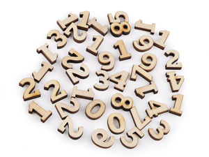 DIY Advent Calendar Craft Numbers 1-24 Set - Ivory Decorative Glue-On Numbers for Scrapbooking, Holiday Bags & Crafting
