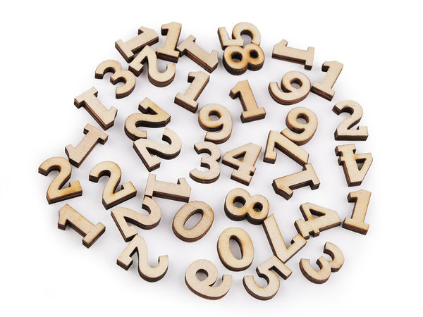DIY Advent Calendar Craft Numbers 1-24 Set - Ivory Decorative Glue-On Numbers for Scrapbooking, Holiday Bags & Crafting