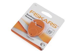 Fiskars Universal Scissor Sharpener - Premium Blade Sharpener and Restorer for Left and Right-Handed Household and Sewing Shears (Orange)