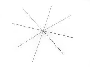 Platinum Christmas Wire Star Frame for DIY Beading & Crafts, 9cm 8-Spoke Snowflake Ornament Base