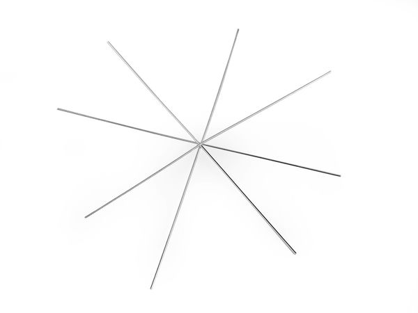 Platinum Christmas Wire Star Frame for DIY Beading & Crafts, 9cm 8-Spoke Snowflake Ornament Base
