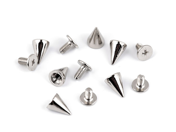Premium Metal Screw Rivets & Protective Purse Feet for Handbags, Leathercraft, and Apparel - Nickel Finish