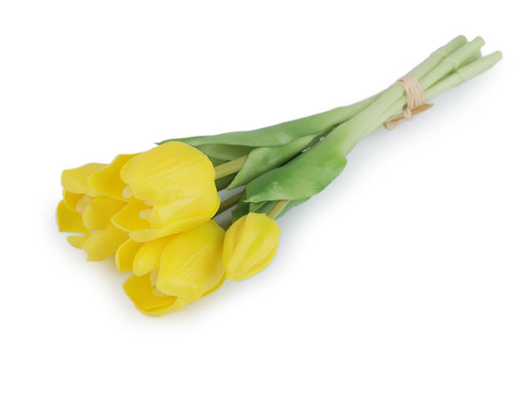 Realistic Artificial Tulip Bouquet - 7-Stem Lifelike Faux Flowers for Home Decor, Vases, and DIY Wreaths