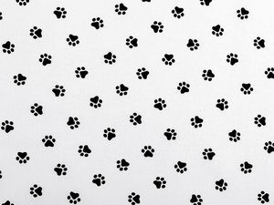 Premium Cotton Canvas Fabric with Paw Print Pattern - Durable Textile for Home Decor, Pet Accessories, and Sewing Crafts