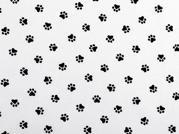 Premium Cotton Canvas Fabric with Paw Print Pattern - Durable Textile for Home Decor, Pet Accessories, and Sewing Crafts