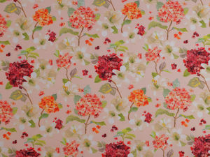 Premium Floral Loneta PES Decorative Fabric - Durable Material for Home Textiles and Sewing