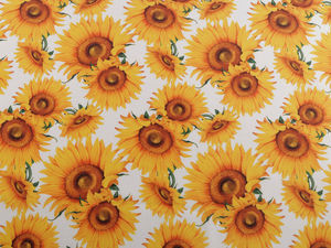 Premium Sunflower Motif Loneta PES Decorative Fabric
