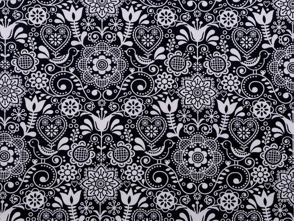 Premium Folk-Style Floral Cotton-Linen Fabric - Durable Canvas for Home Decor, Sewing, and Crafts