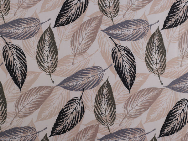 Premium Loneta Leaf Motif Decorative Fabric - Durable Polyester Blend for Home Decor, Upholstery & Sewing Crafts