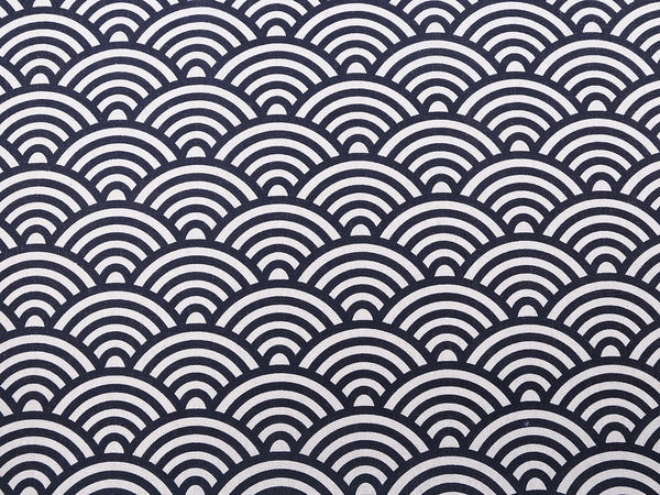 Premium Wave Pattern Cotton Fabric - Coarse Linen Imitation