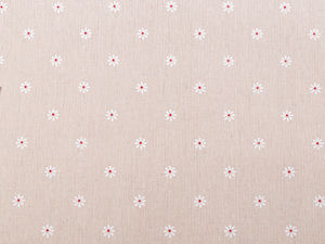 Floral Print Faux Linen Cotton Fabric - Durable Coarse Canvas Weave for Tablecloths, Cushions & Home Decor (Burlap)