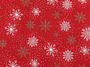 Premium Glitter Snowflake Christmas Decorative Fabric for Festive Sewing and Holiday Crafts