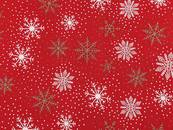 Premium Glitter Snowflake Christmas Decorative Fabric for Festive Sewing and Holiday Crafts