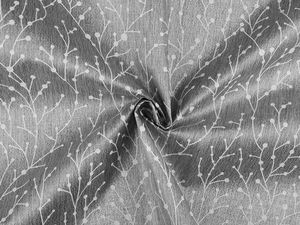 Premium Metallic Sparkle Christmas Imitation Jute Fabric with Twig Print