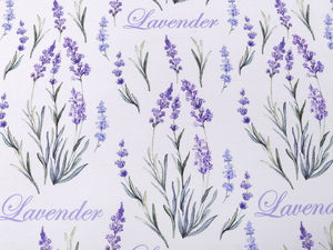 Premium Loneta Decorative Fabric - Lavender Print Poly-Blend Home Decor Textile