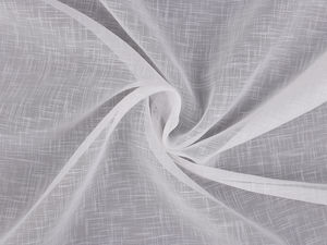 Premium Lead-Weighted Voile Net Curtain Fabric - 276 cm Width - Off-White