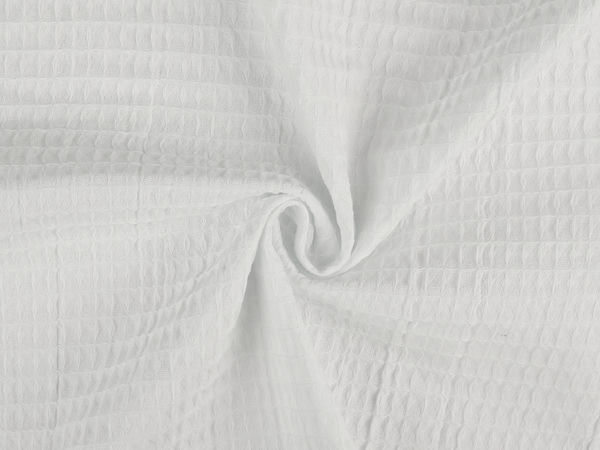 Premium Cotton Waffle Pique Fabric – Highly Absorbent and Durable Textured Material for Towels, Bedding, and Apparel