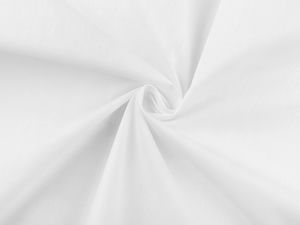 Premium White Cotton-Polyester Blend Fabric - Durable Plain Weave Canvas for Home Textiles and Sewing