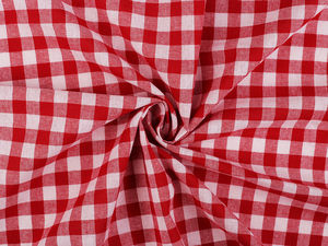 Premium Checkered 100% Cotton Canvas Fabric | Linen-Weave, Durable & Breathable | For Home Decor, Bags & Bedding