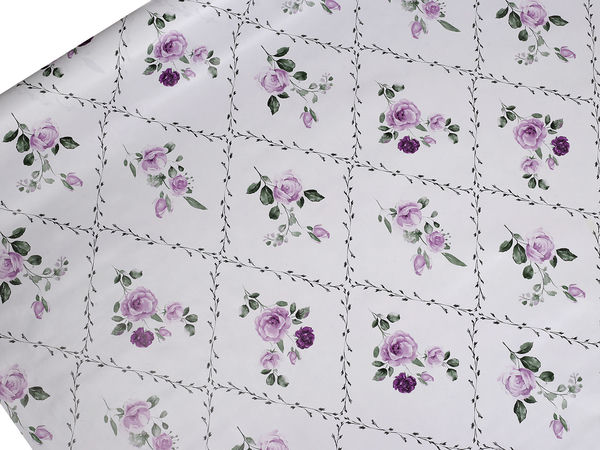 Premium Waterproof PVC Tablecloth Fabric with Soft Textile Backing - Durable Indoor & Outdoor Wipe-Clean Table Cover