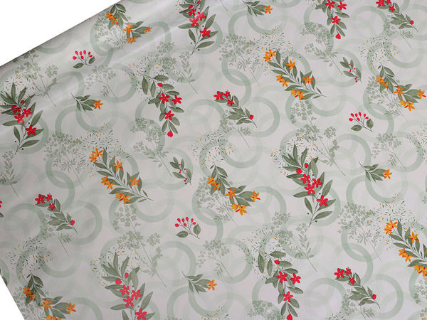 Premium Waterproof PVC Tablecloth Fabric with Soft Textile Backing - Durable Indoor & Outdoor Wipe-Clean Table Cover