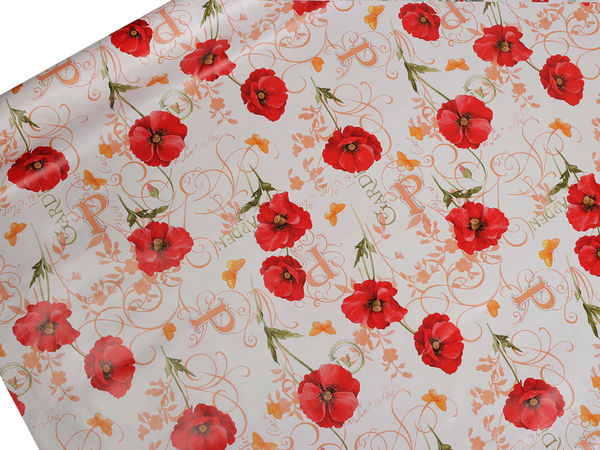 Premium Waterproof PVC Tablecloth Fabric with Soft Textile Backing - Durable Indoor & Outdoor Wipe-Clean Table Cover