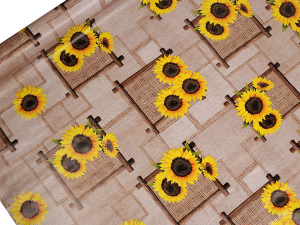 Premium Waterproof PVC Tablecloth Fabric with Soft Textile Backing - Durable Indoor & Outdoor Wipe-Clean Table Cover