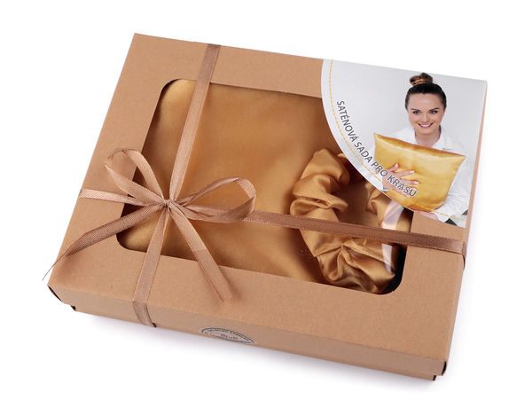 Luxury Satin Pillowcase and Hair Scrunchie Sleep Set - Premium Anti-Aging Skin & Hair Care Gift Box
