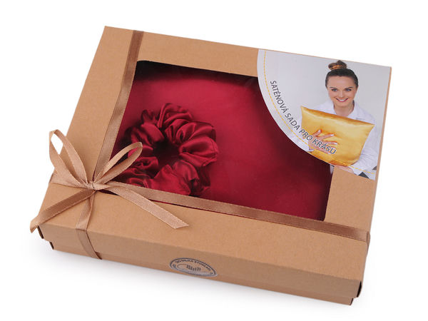 Luxury Satin Pillowcase and Hair Scrunchie Sleep Set - Premium Anti-Aging Skin & Hair Care Gift Box