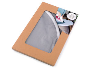 Premium Heat-Reflective Ironing Board Cover - Aluminum-Coated, Adjustable Drawstring with Tension Lock, Grey
