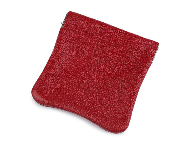 Premium Leather Mini Coin Wallet and Key Pouch, Spring-Loaded Compact Pocket Organizer for Cash, Earbuds, and Accessories (8.5 x 9 cm)