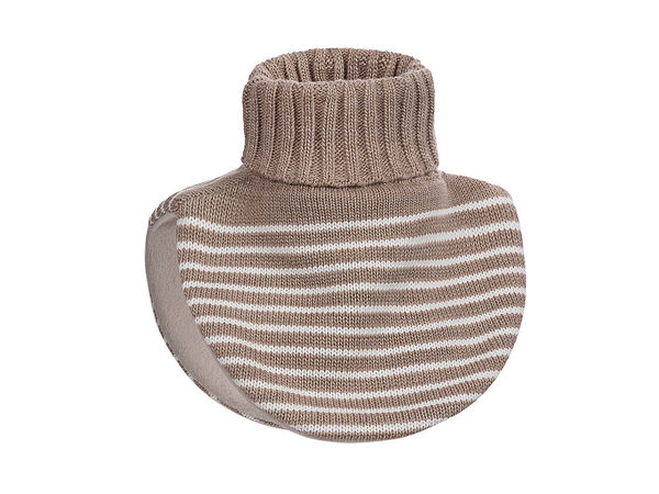 Premium Kids Knitted Neck Warmer Snood - Fleece-Lined Elastic Gaiter with Stripe Motif