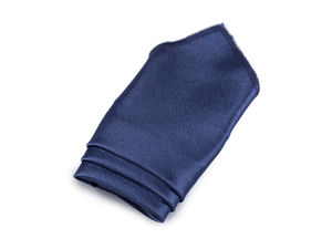 Premium Creased Satin Pocket Square - Elegant Men's Handkerchief for Weddings & Festive Events (Gift Box Included)
