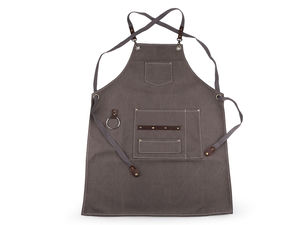 Premium Heavy-Duty Cotton Convertible 2-in-1 Professional Apron with Eco-Leather Details