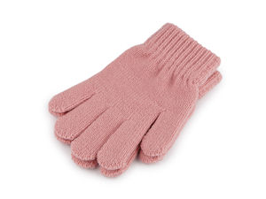 Kids' Soft Stretch Knit Winter Gloves - Flexible Fine Knit & Elastic Ribbed Wrist (Ages 4-8)