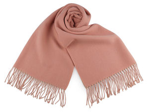 Premium Oversized Winter Scarf and Fringed Shawl Wrap - Soft Warm Solid Plaid (65 x 180 cm)